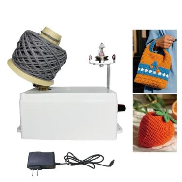 Imagem de Kit de crochê de enrolador de fios, enrolador de bolas de fio elétrico para crochê, fazer bolo de fio de 113 g de forma eficiente e ajustável enrolador de bobina automática, bom ajudante para