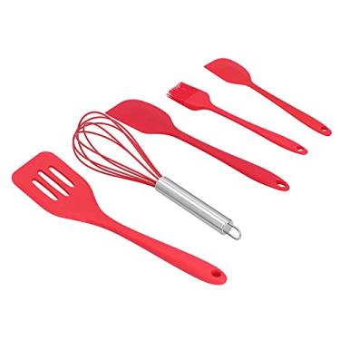 Imagem de Utensílio de Cozinha de 5pcsset, Batedor de Ovos, Batedor de Ovos de Rasgo de Rasgo de Luxo de Cozinha Batador de Ovos+pequeno Raspador+raspador Grande+escova de óleo+espátula