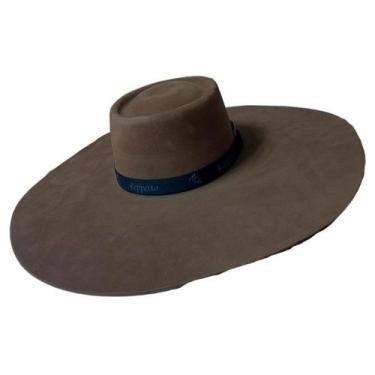 Imagem de Chapéu Mangueira Aba 15 Reppetto Chapéu Gaúcho Unissex Marrom Preto Ab