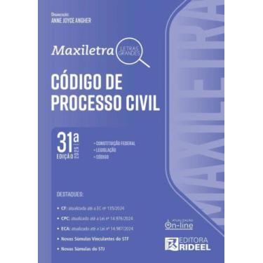 Imagem de Codigo de processo civil colecao maxiletra - 31ed/ - RIDEEL PROFISSION