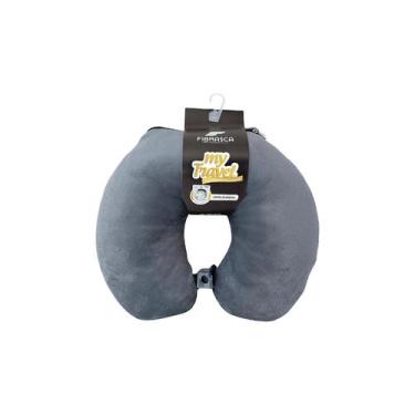 Imagem de Travesseiro de viagem my travel fibrasca - para pesçoco grafite
