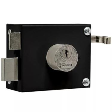 Imagem de Fechadura Para Portão de Sobrepor Preta 50mm | Silvana