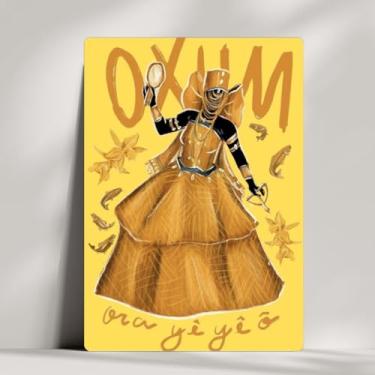 Imagem de Coleção 18 Quadros Decorativos Orixás Giz - Oxum, Oxóssi, Ogum, Iemanjá, Oxalá e Xangô... Umbanda - 28x20cm (Oxum)