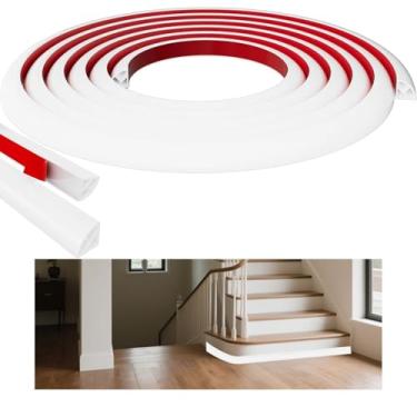 Imagem de Limite de chuveiro de 198 cm barreira de barragem de água barreira de chuveiro rolha de água guarnição de borda de escada barragem de chuveiro de quarto redondo para piso, banheira, moldagem flexível