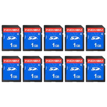 Imagem de READYXIO Cartão SD INDMEM 1GB, 10 pacotes Classe 4 1GB Cartão de memória Flash MLC Cartões digitais seguros padrão cartão de câmera