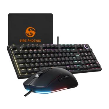 Imagem de Kit Teclado + Mouse Gamer 7200 Dpi Mecânico Led Rgb Switch Red Abnt2 Bk-06 Preto
