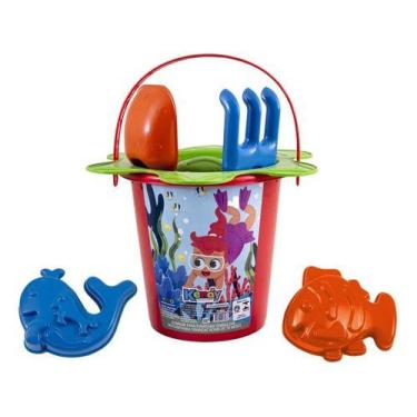 Imagem de Balde De Praia Infantil Fundo Do Mar Com Acessorios Kendy