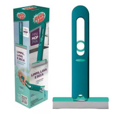 Imagem de Mini Mop Pva Rodo Rodinho Dobravel Lava Seca e Limpa Portatil Flash Li