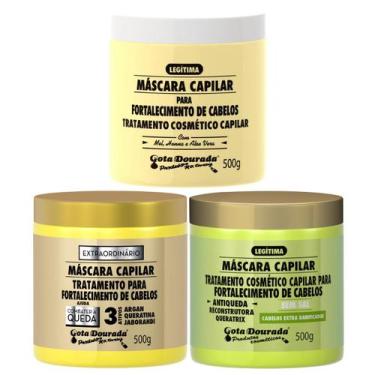 Imagem de Kit Gota Dourada Cronograma Capilar Extraordinário Fortalecimento Anti