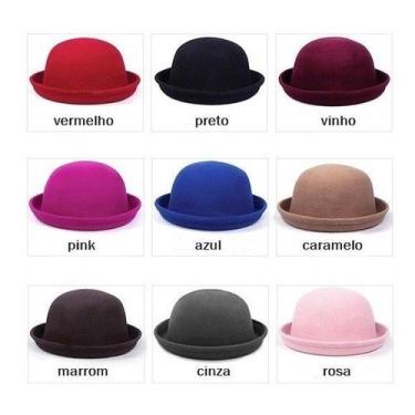 Imagem de chapéu Coco Feltro Estilo Retro La Moda Feminina TEATRO - oem, Bege