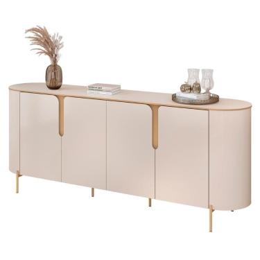 Imagem de Buffet Aparador Para Sala 4 Portas 196cm Lena D04 Off White - Mpozenato