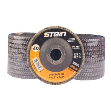 Imagem de 20 Peças disco flap curvo 4.1/2 115mm metais ferrosos Grão 40 Stein