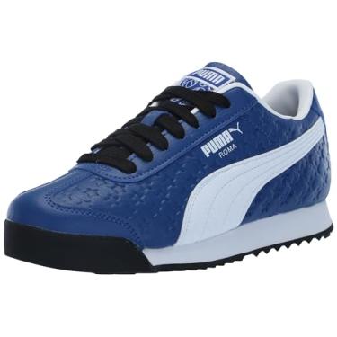Imagem de PUMA Tênis infantil unissex Roma, Esmalte de cobalto - puma branco-puma preto, 6.5 Big Kid