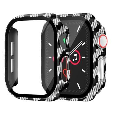 Imagem de Capa rígida para Apple Watch Series 10 de 42 mm [proteção total], protetor de tela integrado [sensível ao toque], capa protetora fina para iWatch S10, acessórios de 42 mm, fibra de carbono