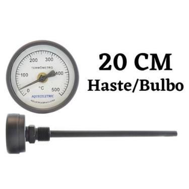 Imagem de Termometro Analogico 500 Graus Forno Iglu A Lenha H200mm - AZ135
