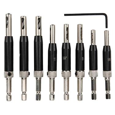 Imagem de Bits de perfuração de dobradiça definição de dobradiças auto -centras ferramenta de madeira de alta precisão para o armário janela de porta de alumínio de alumínio