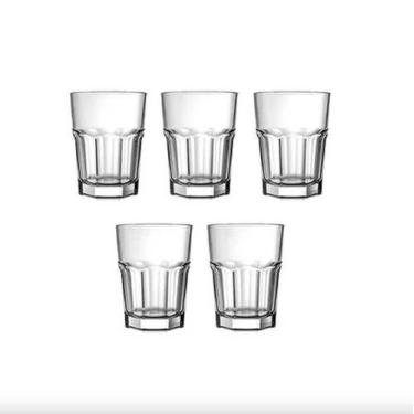 Imagem de Kit 5 Copos Shot Dose Unica Vidro Tequila Cachaça Vodka Dose 45ml Bar