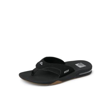 Imagem de Reef Chinelo Fanning Masculino, Preto/prata, 16