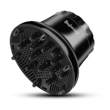 Imagem de Segbeauty Difusor universal de cabelo encaracolado, acessório de difusor de cabelo adaptável para salão de cabeleireiro, ferramenta de qualidade para penteados, protetor de cabelo, sem frizz, secagem