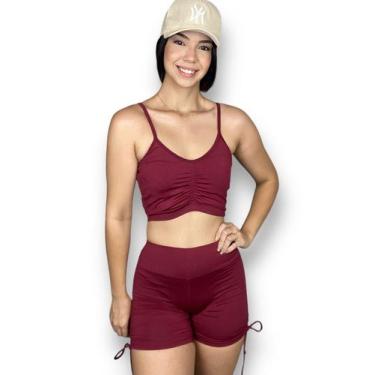Imagem de Conjunto de academia feminino zero transparência com short e top  - se