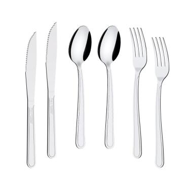 Imagem de Kit - Jogo De Facas, Garfos E Colheres Búzios 180 Peças Em Aço Inox Ibag - Tramontina