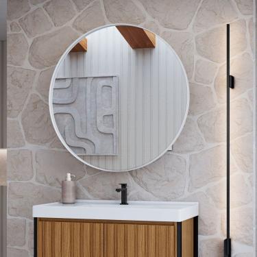 Imagem de Espelheira Para Banheiro 80 Com Armário Ana Branco