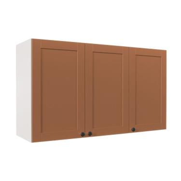 Imagem de Aéreo 3 Portas 120cm Arizona Cabecasa Madeiramadeira Branco Terracota