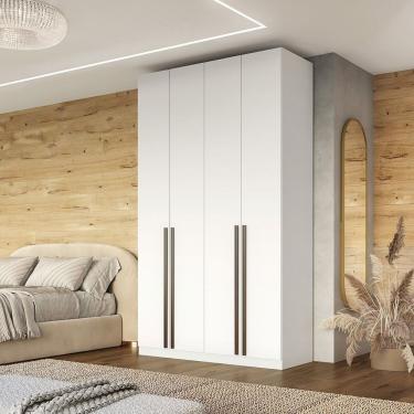 Imagem de Guarda Roupa Vicenzo 4 Portas 140x240x53cm Branco