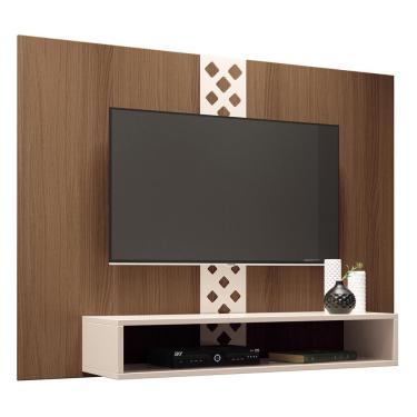 Imagem de Painel Suspenso Form Castanho-off White Para Tv Até 47 - Hb Móveis Castanho-off White