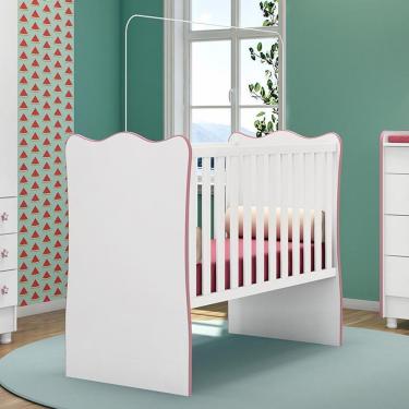 Imagem de Berço Doce Sonho Rosa-branco - Qmovi Rosa-branco