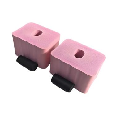 Imagem de simhoa Suportes para flexão Barra de flexão de esponja antiderrapante Macia e confortável Proteção para mãos/pulsos Par de alças para, Rosa