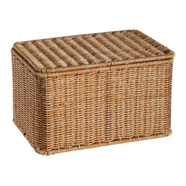Imagem de Fenteer Sundries Organizer Basket Sundries Recursista com tampa de armazenamento decorativo BINCELAR CORTE para BEYS de COMPANTAÇÃO de COZINHA BOTORES, M