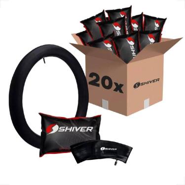 Imagem de 20 Unidades Kit Camara De Ar Shiver Bicicleta Infantil Aro 20 175Mm Bico Grosso Schrader