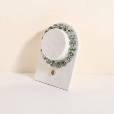 Imagem de CHISTOR Suporte de exibição de pulseira bege para boutique, suporte de exibição de joias de camurça para boutiques e casa, organizador de armazenamento de joias de veludo para venda 【Bege】