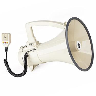 Imagem de Loudmore Alto-Falante Megafone Profissional de 75 W para Serviços Pesados com Microfone Embutido, Bateria Recarregável E Alça Portátil, Sirene, Entrada Usb/Sd/Aux, Ideal para Futebol, Beisebol, Treina