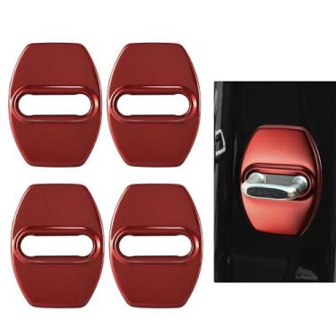 Imagem de TOMALL 4 peças de tampas de trava de porta de carro compatíveis com Chevy Silverado Tahoe Cruze Cruze Colorado Suburban, compatível com GMC Yukon Canyon acessórios externos específicos para veículos