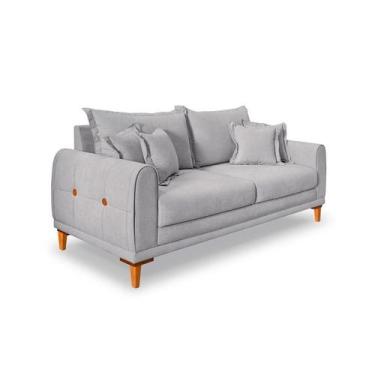 Imagem de Sofá 3 Lugares Lisboa Bouclé Cinza 180 cm - Modern