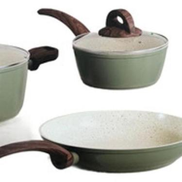 Imagem de Conjunto 4 Panelas Ceramica Antiaderente Soft Verde - Jomafe