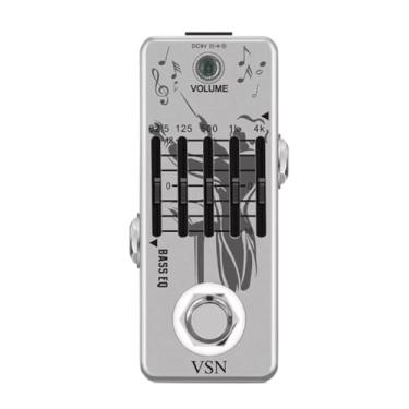 Imagem de menolana Pedal de equalização de baixo elétrico para equalização de baixo fornece ±18dB para cada banda, acessórios para instrumentos musicais, peças compactas