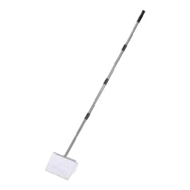 Imagem de Baoblaze Pá de areia para gatos, levantador de cocô, cabo longo, ferramenta de limpeza de resíduos de animais de estimação, peneirador multiuso premium, pá de, Prata