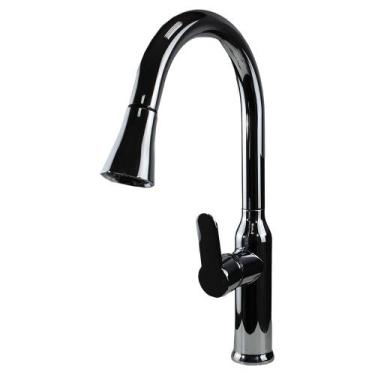 Imagem de Misturador Monocomando Cozinha Bica Móvel com Ducha Michelangelo Chrom