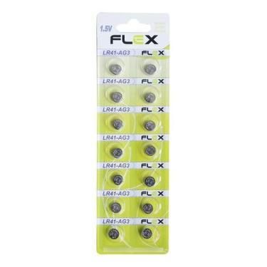 Imagem de Cartela Com 14 Unidades Bateria Botão Lr41 Ag3 - FLEX