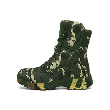 Imagem de Botas De Selva Do Exército, Camuflagem Botas Táticas Masculinas Sapato De Combate Leves À Prova D'água Sapato Deserto Com Zíper Para Escalada, Caminhada(B,43 EU)