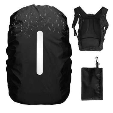 Imagem de Capa de mochila impermeável, capa de chuva grande com faixa refletiva, mochilas portáteis de alta visibilidade para caminhadas, acampamento, caça, viagem, ciclismo, antipoeira, antifurto, atividades