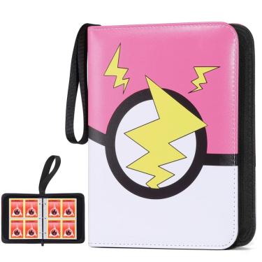 Imagem de Encadernador de cartas FAMOMI, colecionador de cartas colecionáveis de 4 bolsos, rosa