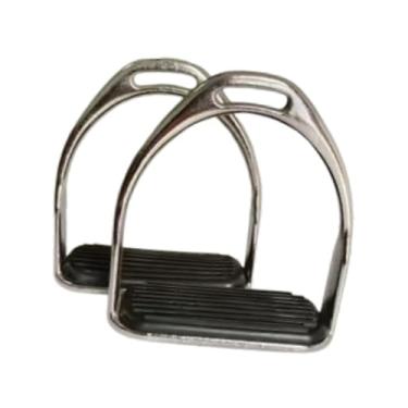 Imagem de simhoa Estribos de cavalo aço carbono Equipamento equestre leve Reparo Suprimentos para atividades ao ar livre Estribos de equitação Estribo de sela