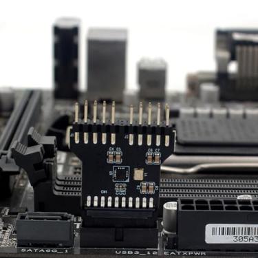Imagem de Extensão De Conector 9 Pinos USB 2. 0Para Placa Mãe, Cartão USB 2. 0Para Placa Mãe 3. 0Com Adaptador De 19 Para 9 Pinos, Multiplicador de Portas Adaptador de Ligação para Medição de