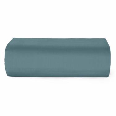 Imagem de Lençol King Teka 100% Algodão 120 Fios Com Elástico, Verde