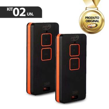 Imagem de Kit 2 Controles Remotos Ppa Zap 2 Portão Alarme Preto e Laranja, Preto
