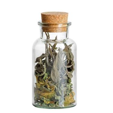 Imagem de Kit 6 Potes Garrafas Garrafinhas De Vidro Com Rolha 150ml Enfeite Lemb